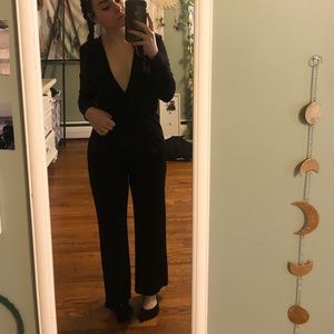 H&M Black Long Sleeve Jumpsuit